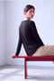 Women's Black Viscose Blend V-Neck Long Sleeve Draped Front Blouse Winnie - 5