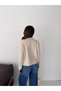 Gold Button Cord Embroidered Crew Neck Knitwear Cardigan Aw26Hi0054 - 2