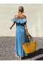 Rochie maxi, albastru - 3