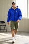 Men's Hooded Zippered Long Winter Raincoat with Side Pockets, S. Blue Fur Raincoat - 6