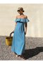 Rochie maxi, albastru - 2
