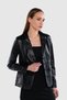 Women's Genuine Leather Black Leather Coat