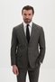 Plaid Slim Fit Mono Collar Vestless Men's Suit Black - 45493.26K - 5
