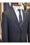 Men's Slim Fit Italian Style Mono Collar Double Breasted Suit - Jacket Pants - 3