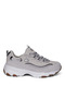 Women's Gray Thick Sole Sneaker Lace-Up Chunky Sports Shoes - 7