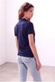 Women's Navy Blue 100% Cotton Pique Polo Collar Short Sleeve T-Shirt Clare - 4