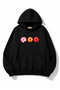Floral Printed Hooded 2 Thread Threaded Sweatshirt
