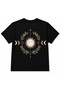 Celestial Sun & Moon Boho Moon Phases Graphic Kids T-Shirt