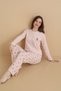 Mirano 3107 Waffle Soft Fabric Teddy Bear Patterned Winter Home Women's Pajama Set - 3