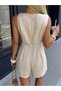 Short jumpsuit, beige - 2
