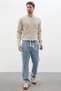 Ribbed Waist Tie Mom Jeans - 6
