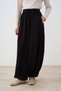 Women's Elastic Waist and Cuff Pocket Trousers Black - 2