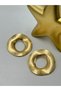 Matte Plate Circle Earrings (Steel) - 2