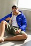 Men's Hooded Zippered Long Winter Raincoat with Side Pockets, S. Blue Fur Raincoat - 2