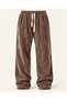 Brown Corduroy Relax Fit Men's Trousers - 5