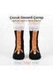Chicken Feet Patterned Children's Socks Black Orange Fun Animal Figured Soft Textured Daily Socks - 3