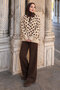 Buttoned Polka Dot Sweater Tsd260318 Beige - 2
