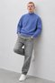 Men's Oversize Stand Collar Basic Lilac Sweater - 6