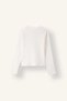 I6183A8Er105 Ecru Slim Fit Crew Neck Ribbed Camisole T-Shirt with Window and Star Stone Detail - 6