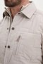 Quilted Slim Fit Shirt Collar Snap Fastener Men's Coat Beige - 39688.26K - 2