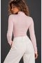 Women's Powder Color Stand Collar Blouse with Front Stripes Be552 - 2