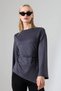 Women's Modal Asymmetrical Cut Spanish Sleeve Blouse - 6