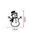 New Year Snowman Sticker – Decorative Decal for Car Windshield, Helmet, and Laptop 12X15Cm - 2
