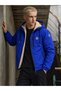Men's Hooded Stylish Winter Long Sports Raincoat with Pockets S.Blue Fur Raincoat - 6