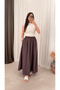 Thick Tencel Hijab Skirt - 5036 - Bp - Plum - 4