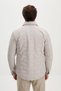 Quilted Slim Fit Shirt Collar Snap Fastener Men's Coat Beige - 39688.26K - 4