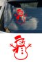 New Year Snowman Sticker – Decorative Decal for Car Windshield, Helmet, and Laptop 12X15Cm