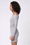 Women Textured Mini Dress, Grey - 4