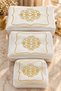 Dowry Box Velvet Gold Embroidered 3-Piece Bundle Engagement Bride Groom Gift Box 60X40, 40X40, 35X30 - 2