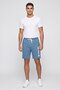 Men Sportswear Fit Drawstring Outdoor Shorts, Slate Blue - 2