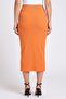 Women Textured Maxi Skirt, Orange - 4