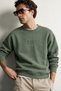 Men's Oversize Sweatshirt with Embossed Embroidery Detail and Crew Neck - 3