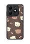 Tecno Spark 20 Compatible Printed, Matte Black, Soft Silicone, Protective, Shock-Absorbing Cover, Case