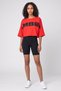 Women Sportswear Fit Long Sleeve Outdoor Cropped Sweatshirt, Red - 2