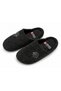 Men's House Slippers Black Winter Warm Lined Non-Slip Sole Comfortable Soft Indoor Slippers - 2