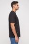 Men Crew Neck Short Sleeve Graphic Print T-Shirt, Black - 3