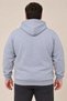 Men's Oversized Three-Thread Ribbed Hooded Kangaroo Pocket Winter Sweatshirt - Gray Marip - 3