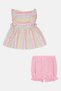 Toddlers Girl 2 Pieces Stripe Dress And Shorts Set, Multicolor - 3