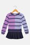 Toddlers Girl Stripe Sweater Dress, Multicolor - 2
