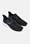 Women Lace Up Running Shoes, Black - 2