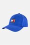Men Embroidered Logo Adjustable Buckle Cap, Blue