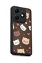 Tecno Spark 20 Compatible Printed, Matte Black, Soft Silicone, Protective, Shock-Absorbing Cover, Case - 6
