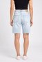 Women Washed Denim Shorts, Light Blue - 4