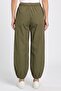 Women Balloon Fit Solid Track Pants, Olive - 4