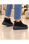 Yns Elastic Ankle Boots with Furry Inside, Black - 3