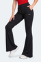 Katrinna in Women's Wide Leg Black Sweatpants - 7